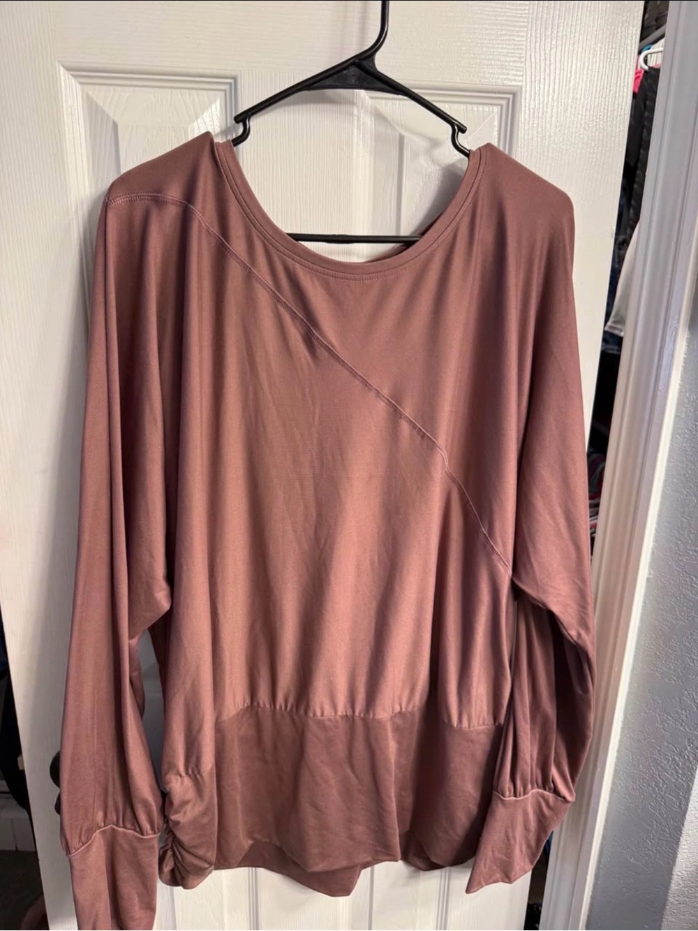 Tahari Sport Dusty Rose long sleeve 3x top.